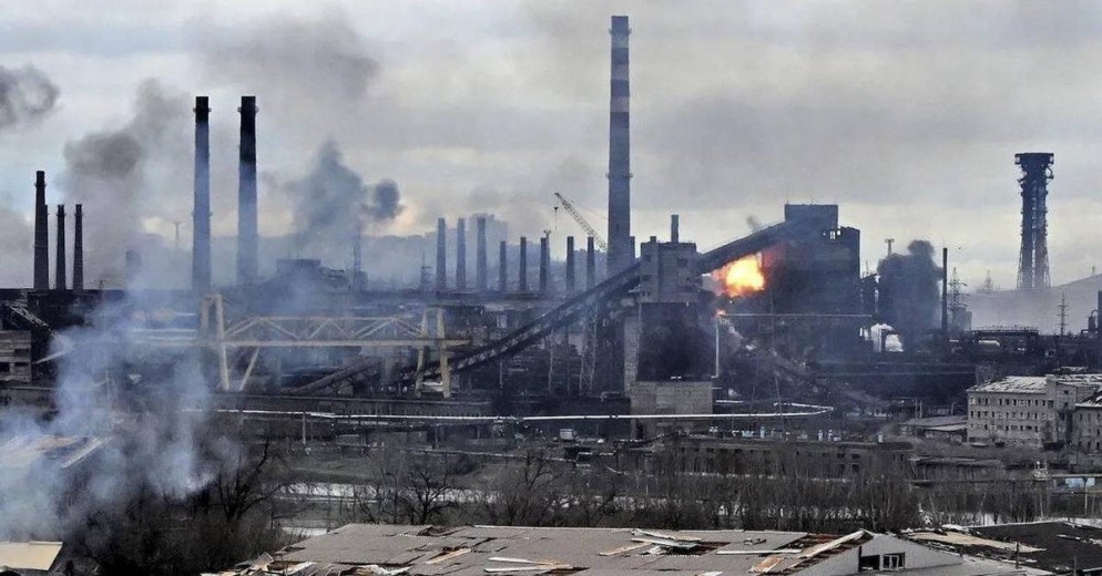 L' impianto metallurgico Azovstal. © Twitter David Pikula
