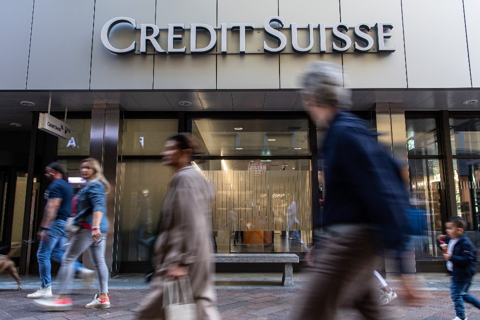 Lugano, 27 ottobre 2022 - Credit Suisse, Credito Svizzero, banca, banche, CS. Il logo di CS. Â© CdT/Gabriele Putzu