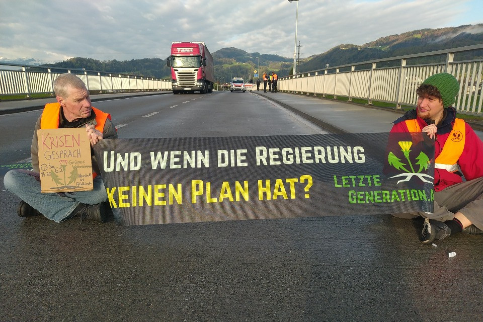 © Twitter - Letzte Generation Österreich