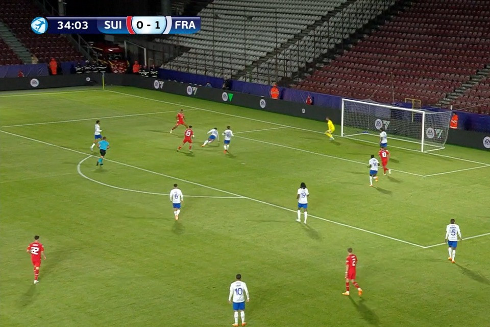 Il momentaneo 1-1 di Ndoye/Screenshot Rsi