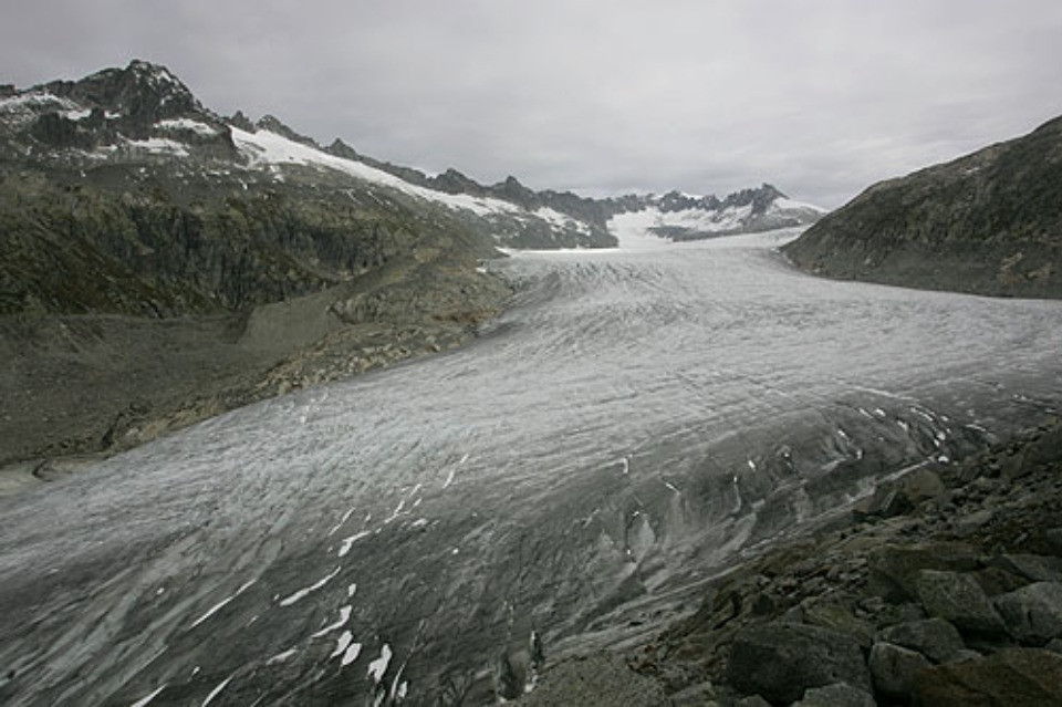 Il ghiacciaio del Rodano. Immagine picswiss.ch.