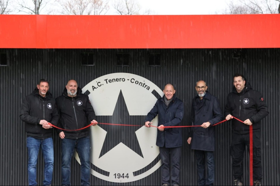 Da sinistra: Rivera Claudio, Leonardi Christian, Radaelli Marco (Sindaco), Galliciotti Renato (Capo dicastero Sport e Tempo Libero), Cattaneo Riccardo.