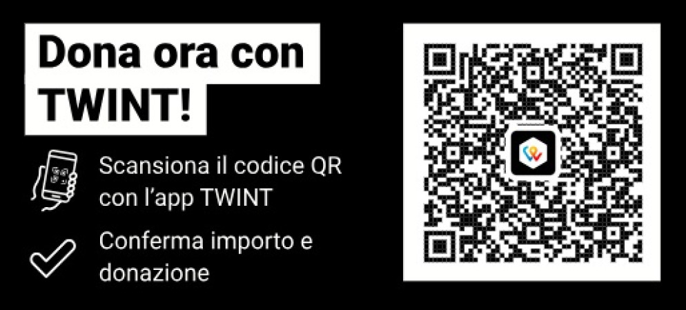 Il QR code per donare al Soccorso d'inverno Ticino