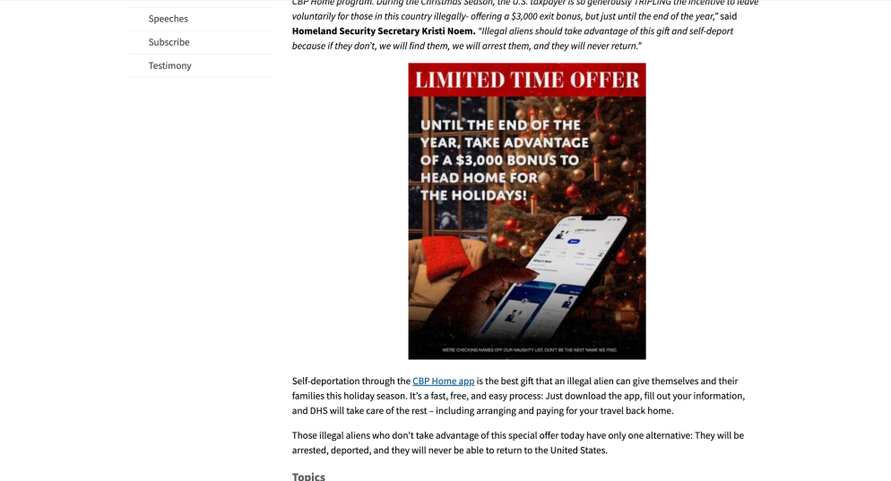 Screenshot&nbsp;https://www.dhs.gov/news/2025/12/22/increased-incentives-dhs-now-offering-3k-holiday-stipend-through-end-year-cbp-home