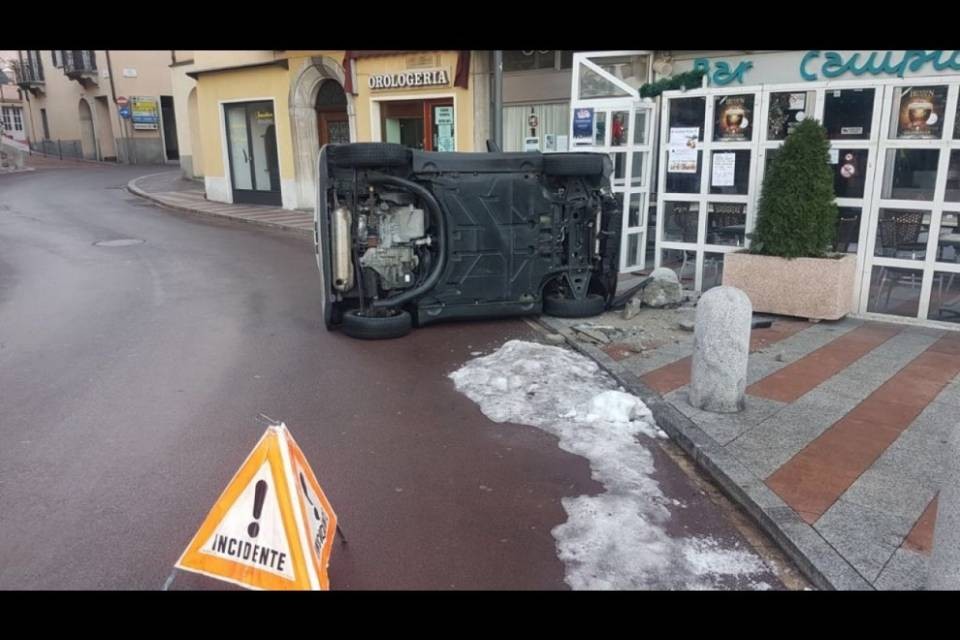 Spettacolare incidente a Campione