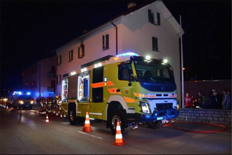 Appartamento in fiamme a Monte Carasso
