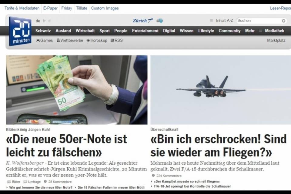 Sito di "20 Minuten" violato da pirati informatici