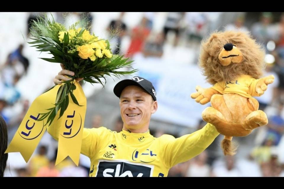 Froome festeggia il suo quarto Tour de France
