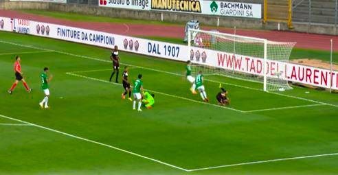 La rete di capitan Sabbatini, che ha sbloccato il risultato al 10’.