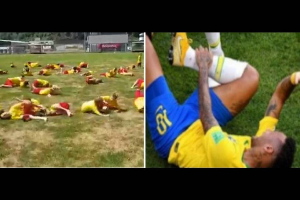 I ragazzini di Bordoli imitano le simulazioni di Neymar