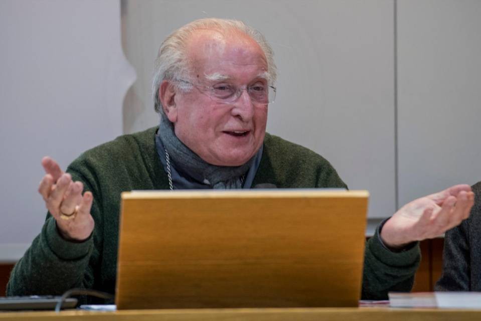 Lugano, 21 settembre 2017 - conferenza presentazione restauri Cattedrale, Monsignor Piergiacomo Grampa durante il suo intervento.(FOTO REGUZZI)