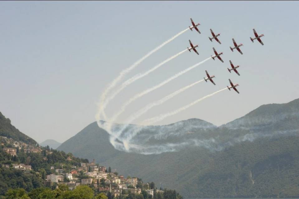 Voli acrobatici durante gli Swiss Harley Days