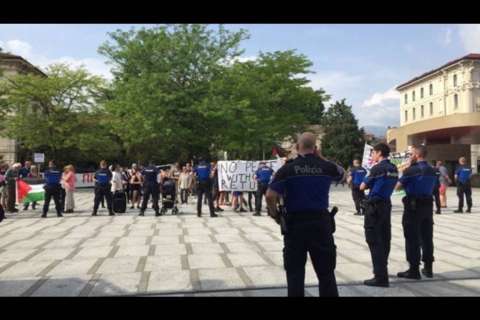 A Lugano si é manifestato contro Israele
