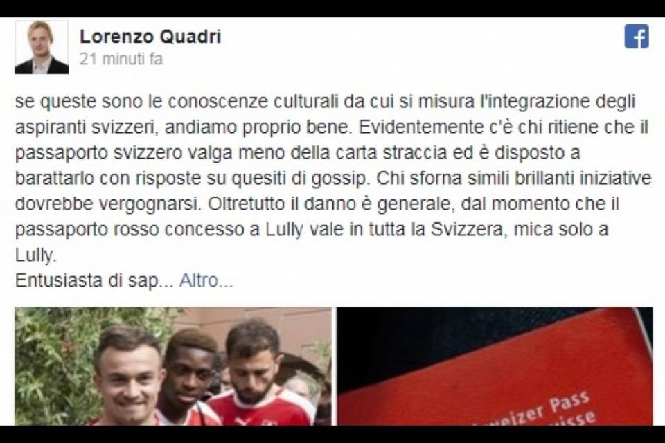 "E domande sulla taglia di reggiseno di Christa Rigozzi?"