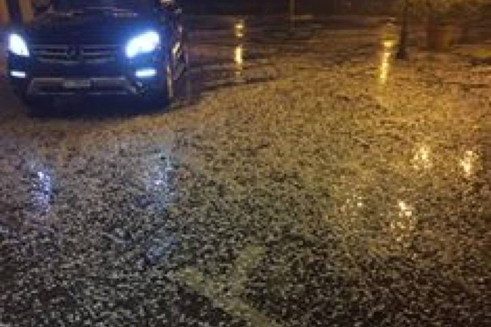 Prima grandinata dell'anno