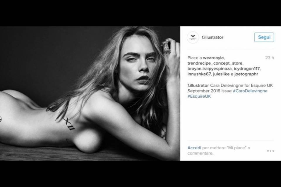 Cara Delevingne si spoglia su Esquire