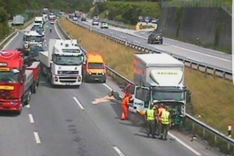 Gentilino, incidente sulla A2