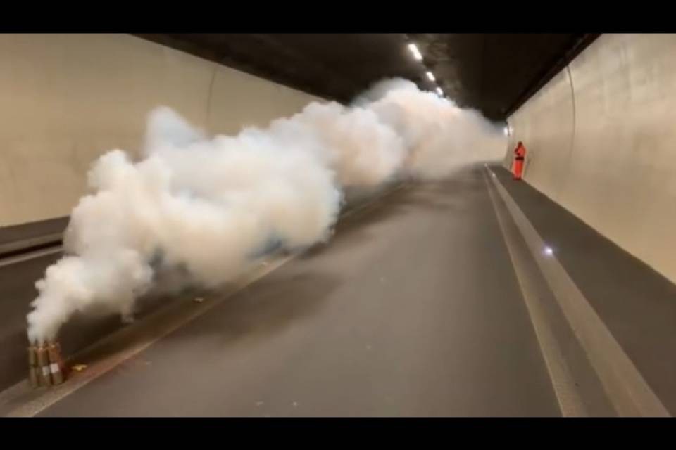 Un incendio nella Vedeggio-Cassarate? No, solo un test