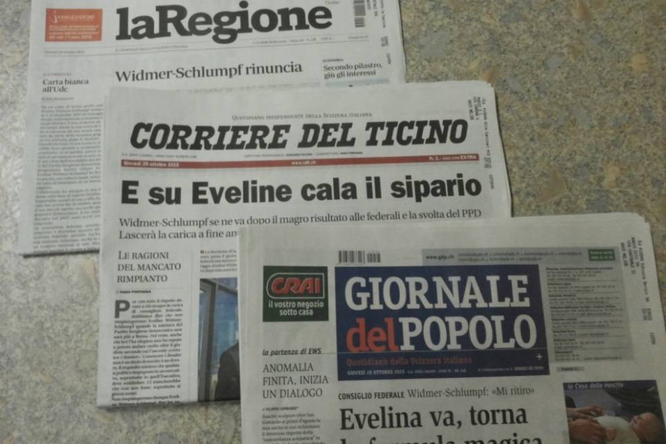 Widmer-Schlumpf, i commenti dei giornali ticinesi
