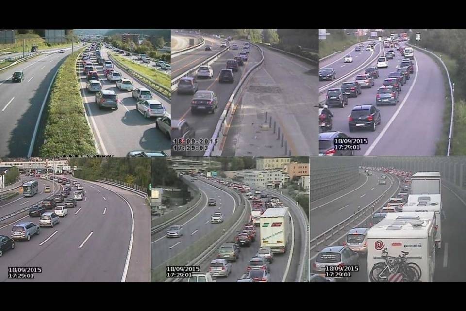 15 km sull'A2 nel Sottoceneri