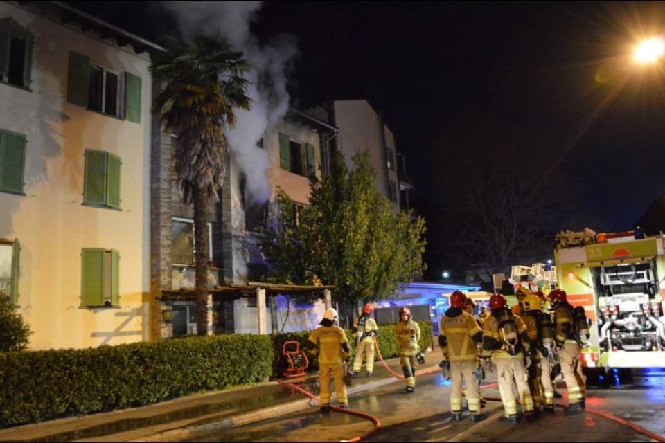 Incendio a Bellinzona, 4 intossicati