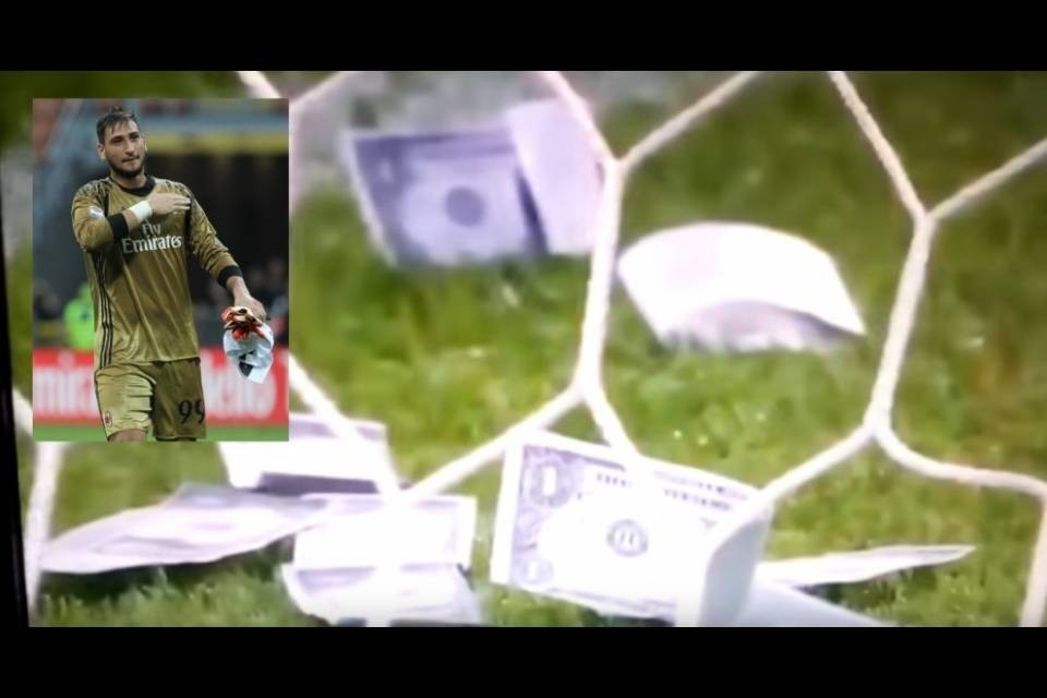 Pioggia di dollari per Donnarumma, ma (per ora) sono finti...