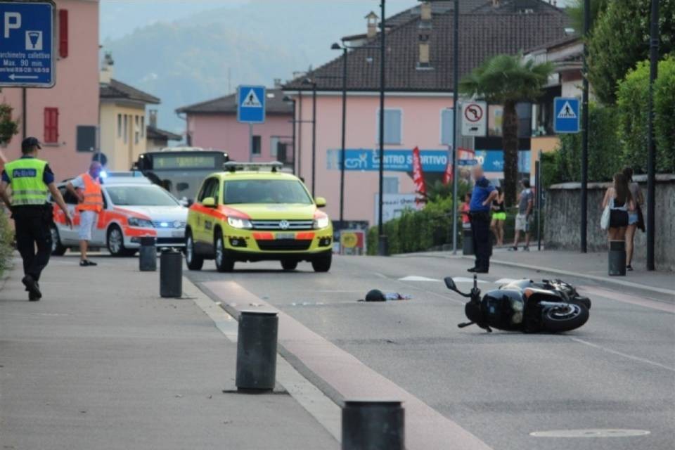 Minusio: restano gravi le condizioni dello scooterista