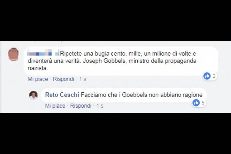 "Goebbels non era riferito a No Billag"