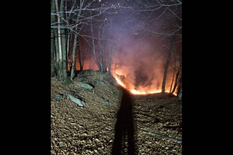 2 ettari in fiamme nel Malcantone