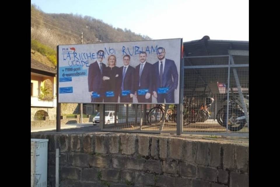 Vandalismi, ora tocca al PLR
