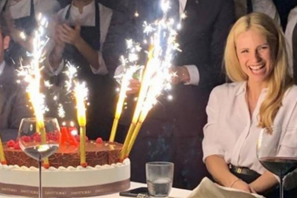 Michelle Hunziker, compleanno tra rose e piatti stellati