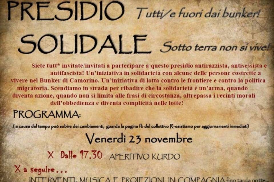 Un presidio per "le vittime delle politiche migratorie"
