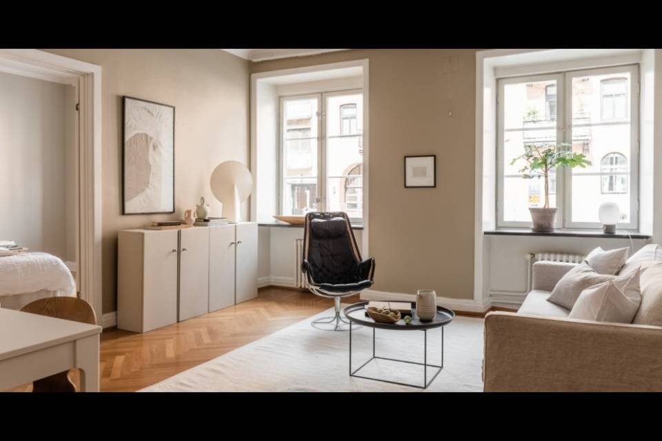 Un soggiorno tutto beige!