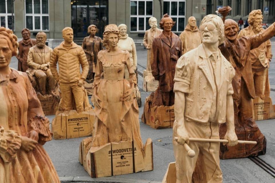 Woodvetia: svelata la ventesima figura di legno