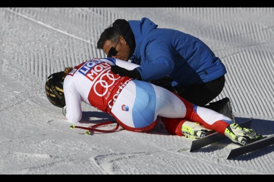 Lara fuori nel Super G di Cortina