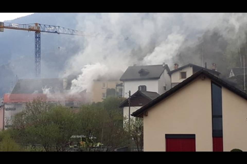Incendio in una casa a Leontica