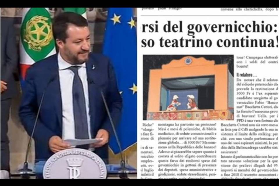 Salvini 'copia' il Mattino: "Questo è un governicchio"