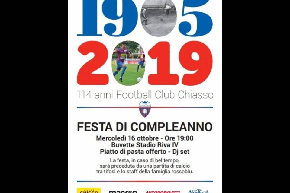 Il FC Chiasso compie 114 anni