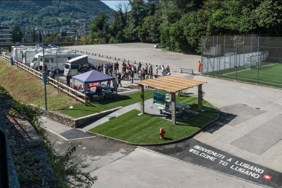 Nuova area per i camper a Lugano