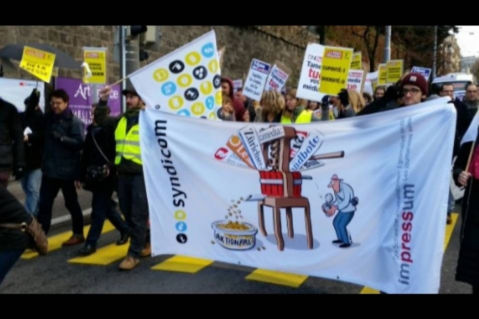 Giornalisti protestano contro Tamedia