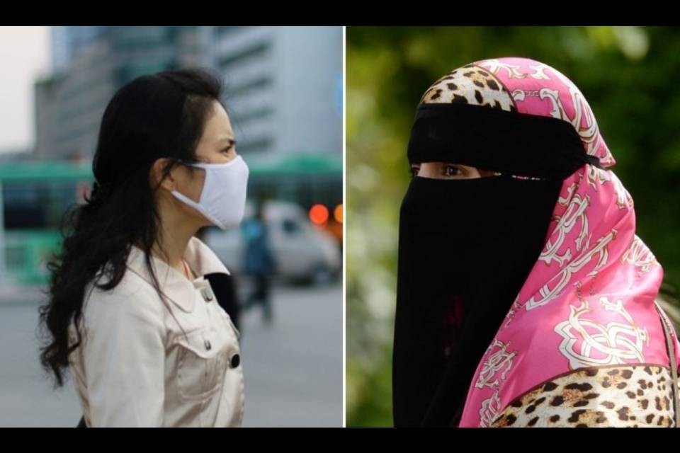 La mascherina al posto del burqa