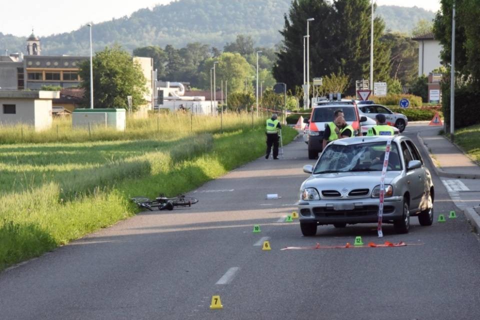Stabio: ciclista in pericolo di morte
