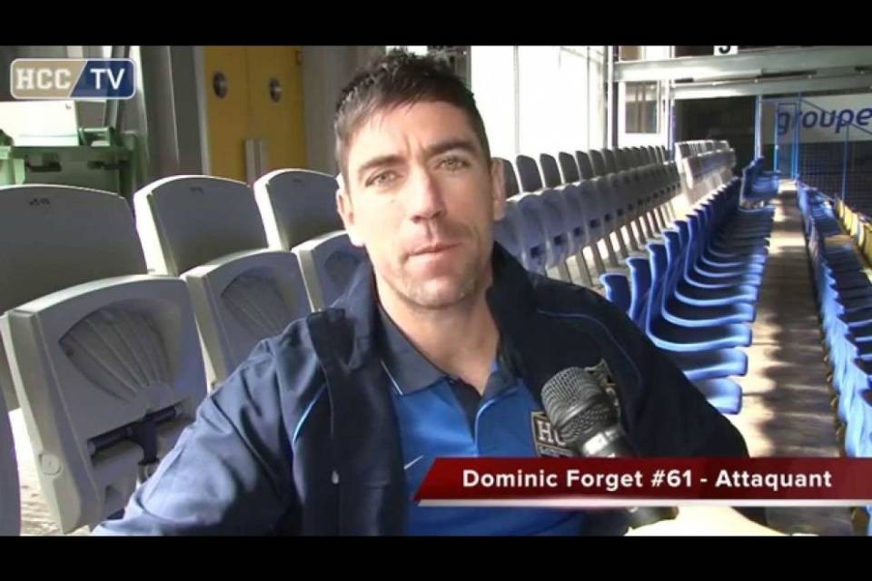 Dominic Forget in pista con l'Ambrì