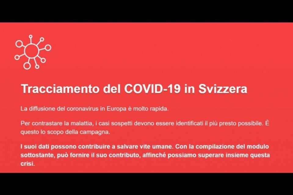 Covid-19, un sito per individuare i focolai in Svizzera
