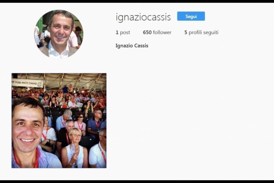 Ignazio Cassis e quell'unica foto su Instagram