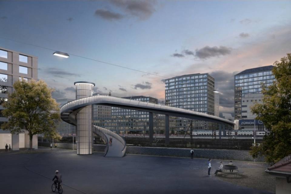 Una passerella ticinese da 160m sopra la Hauptbahnhof