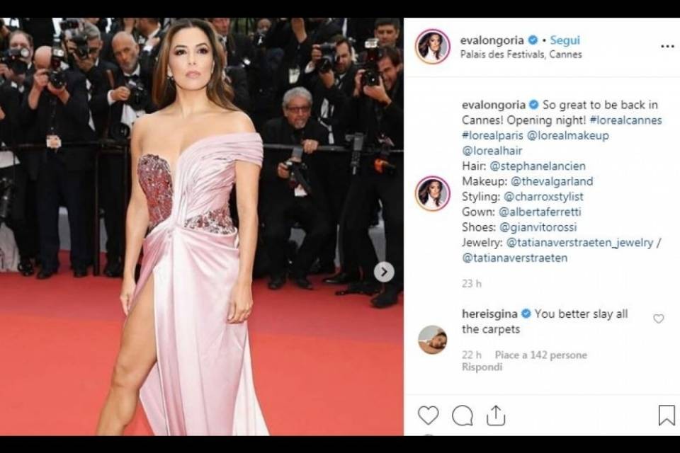 Eva Longoria, spacco esagerato a Cannes