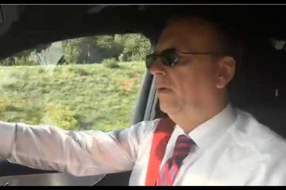 In auto con il Presidente del Gran Consiglio