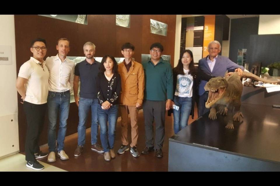 Una delegazione coreana sul Monte San Giorgio