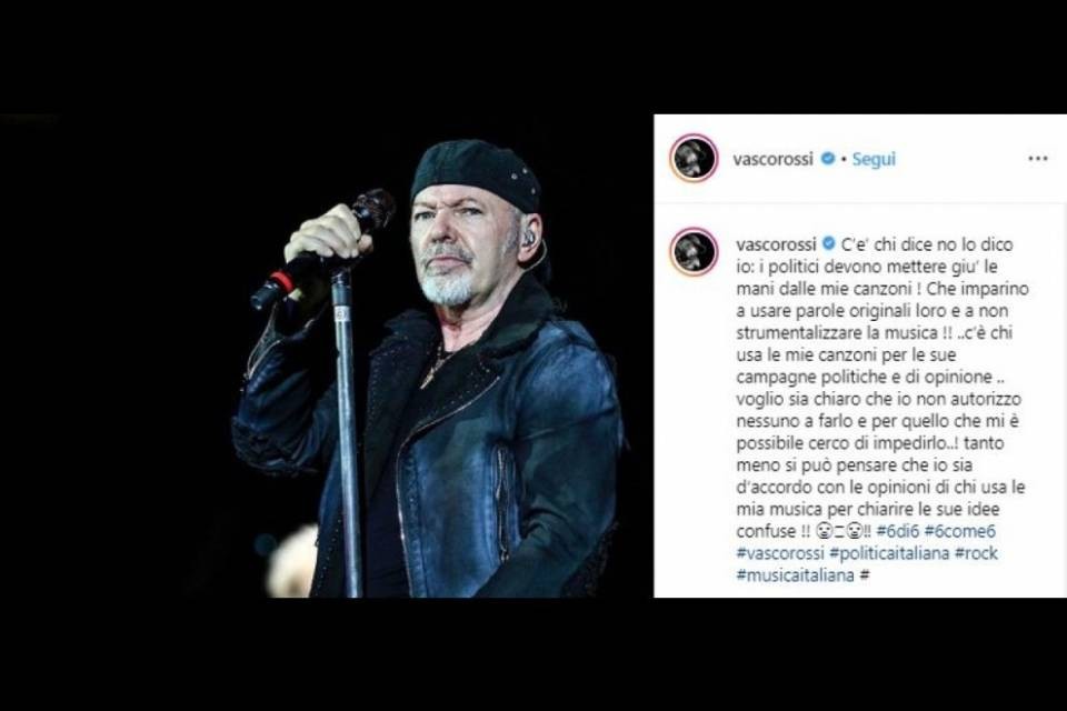 Vasco Rossi: "Politici, giù le mani dalle mie canzoni!"